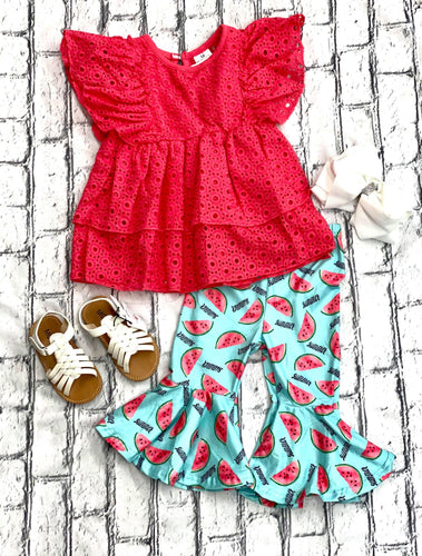 Coral Crochet Watermelon Set
