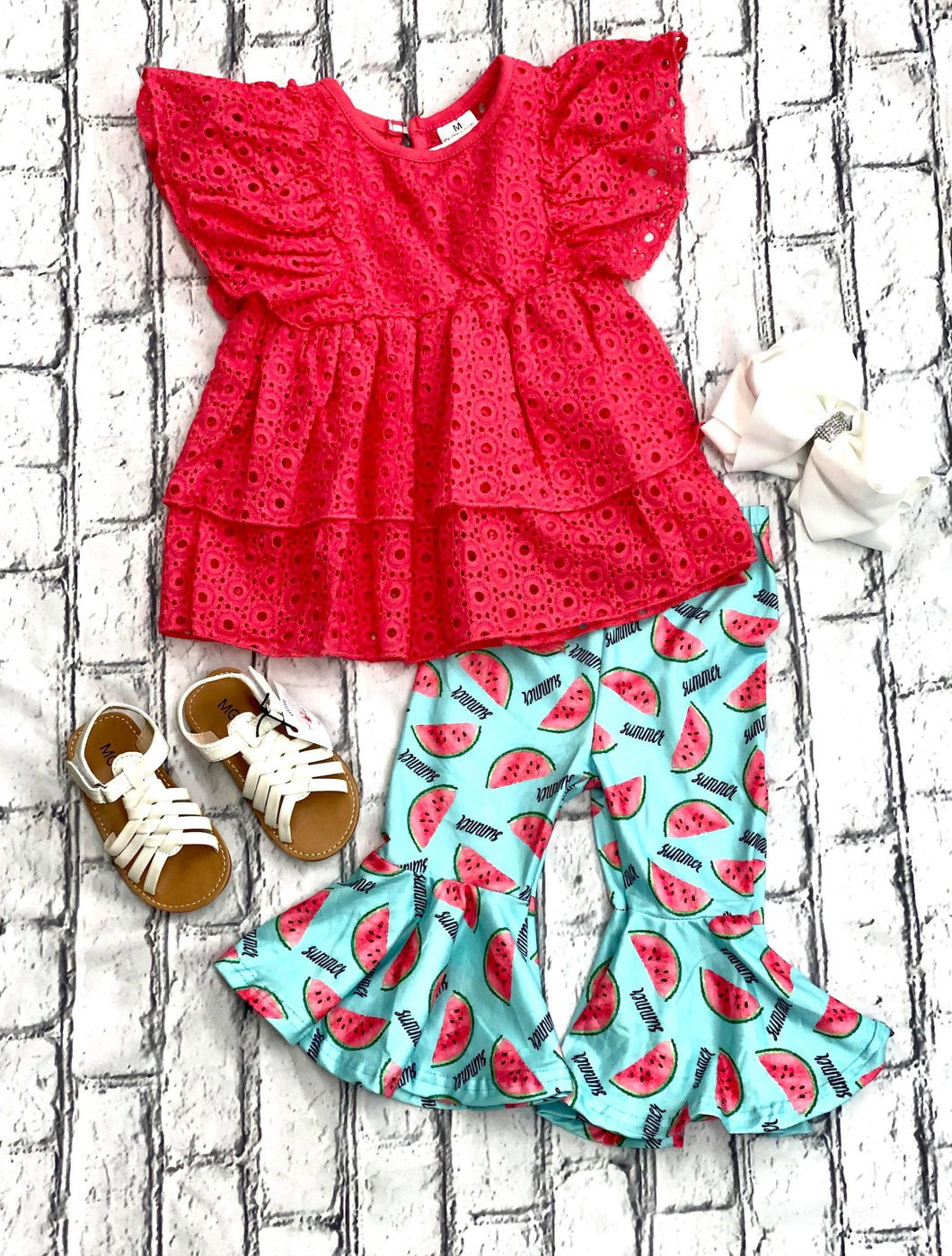 Coral Crochet Watermelon Set