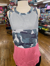 Load image into Gallery viewer, Pink Stripe Camo Tank 59