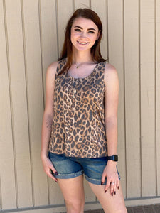 Scoop Neck Henley Tank Top with Outside Seam