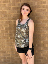 Load image into Gallery viewer, Scoop Neck Henley Tank Top with Outside Seam