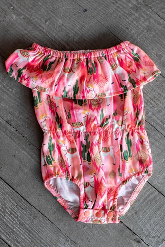 Pink LLama Romper