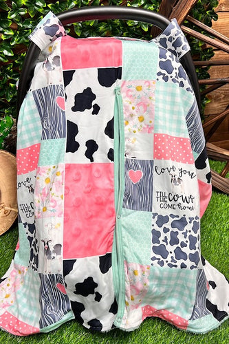 Love you till the cows come home car seat cover