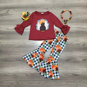 Maroon/Floral Turkey 2PC