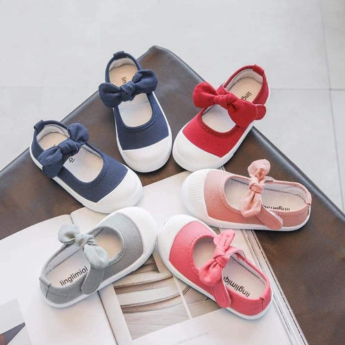 Canvas Bow Shoes