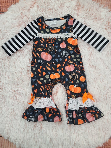 Striped Sleeve pumpkin Jumper
