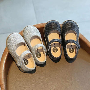 Glitter closed toe dress shoe