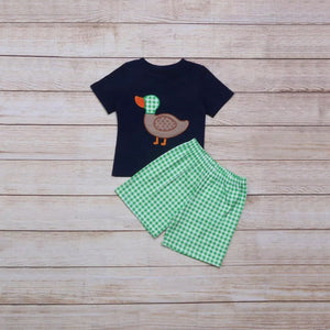 Boy's Navy/Green Duck 2pc