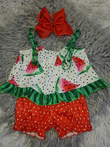 Tie top Watermelon 2pc