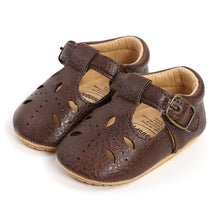 Load image into Gallery viewer, Baby Hard Bottom T Strap velcro buckle shoes