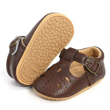 Load image into Gallery viewer, Baby Hard Bottom T Strap velcro buckle shoes