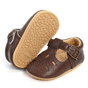 Baby Hard Bottom T Strap velcro buckle shoes