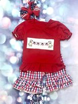 Girls Patriotic Dog 2pc