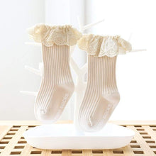 Load image into Gallery viewer, Tall Sock with Eyelet Trim