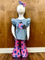 Pink/Blue Pumpkin Bell Set