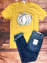 Mustard Painted Pumpkin T-Shirt