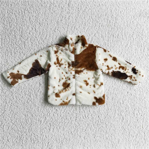 Brown Cow Print Jacket