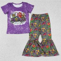 Purple Bleached Mardi Gras 2PC