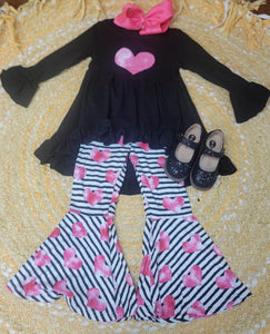 Striped heart Set