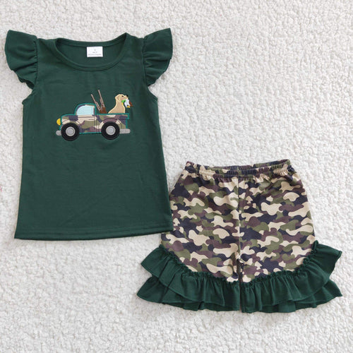 Girls Camo truck Hunting 2pc