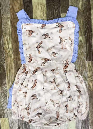 Blue Ruffle Duck Romper