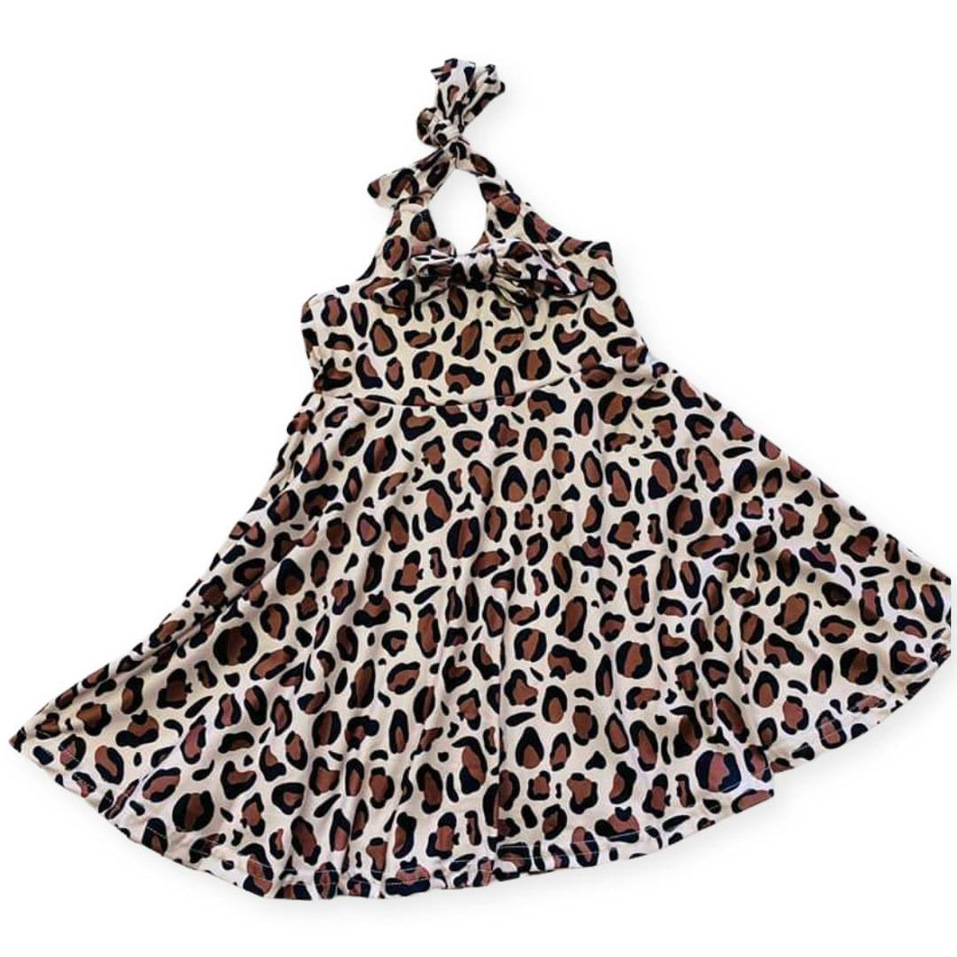 Leopard Halter Dress