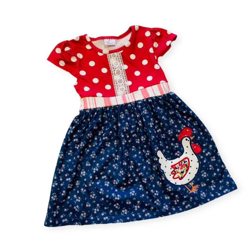 Polka dot Rooster Dress