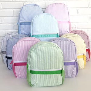 Seersucker Backpack w/ Lunch box