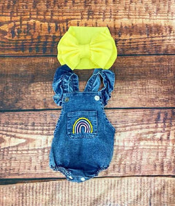 Denim Rainbow Ruffle Bubble