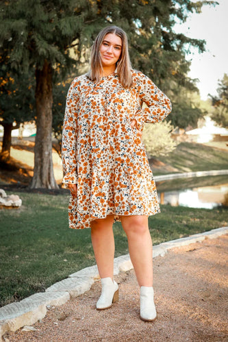 Golden Hour Fall floral Tiered Dress