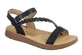 Black Braided Sequin Sandal