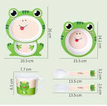 Load image into Gallery viewer, Bamboo Fiber Kids Dinner Set